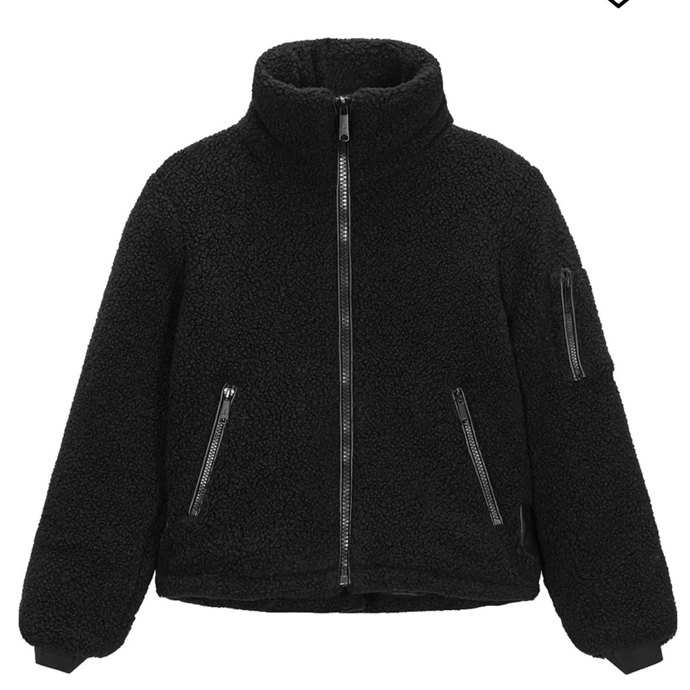 Sam Edelman Black Kids Sherpa Moto Jacket
